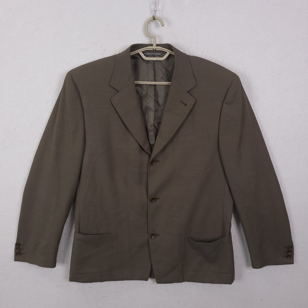 Canali Proposta Blazer Mens 50 Brown Wool 3-Button Italian Sport Coat Luxury